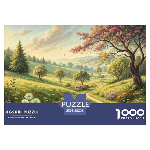 Frühling 1000 Teile Puzzle Für Erwachsene Und Kinder interessant Impossible Puzzle Clevere Rätsel Weihnachtspuzzle 38x26cm/1000pcs von PHQAZWSXE