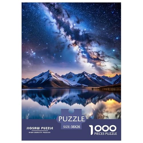 Galaxien and Bergs Puzzle 1000 Teile Für Erwachsene interessant Erwachsenenpuzzle Clevere Rätsel GescHühnerk 38x26cm/1000pcs von PHQAZWSXE