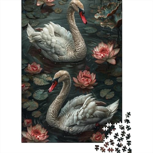 Gans Puzzle 1000 Teile Für Die Ganze Familie Tier Impossible Puzzle Clevere Rätsel Weihnachtspuzzle 1000pcs (75x50cm) von PHQAZWSXE