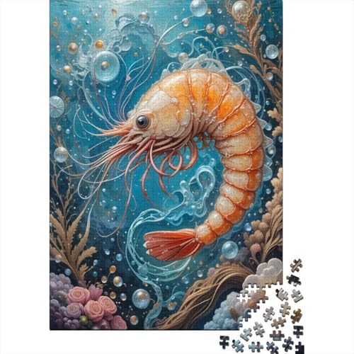 Garnelen Puzzle 1000 Teile Für Erwachsene interessant Erwachsenenpuzzle Clevere Rätsel Weihnachtspuzzle 1000pcs (75x50cm) von PHQAZWSXE