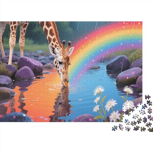 Giraffe Puzzle 1000 Teile Für Die Ganze Familie Tier Impossible Puzzle Geschicklichkeitsspiel GescHennek 1000pcs (75x50cm) von PHQAZWSXE