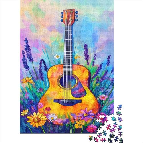 Gitarre 1000 Teile Puzzle Für Die Ganze Familie interessant Erwachsenenpuzzle Geschicklichkeitsspiel Geschenk 1000pcs (75x50cm) von PHQAZWSXE