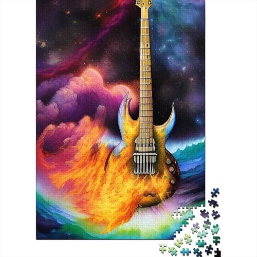 Gitarre 1000 Teile Puzzle Für Die Ganze Familie interessant Erwachsenenpuzzle Geschicklichkeitsspiel Geschenk 1000pcs (75x50cm) von PHQAZWSXE