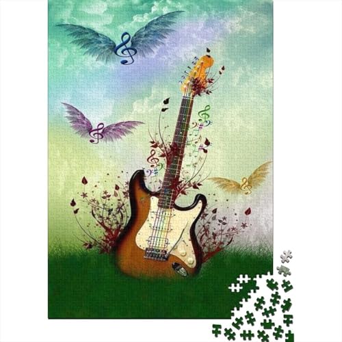 Gitarre 1000 Teile Puzzle Für Die Ganze Familie interessant Erwachsenenpuzzle Geschicklichkeitsspiel Weihnachtspuzzle 1000pcs (75x50cm) von PHQAZWSXE