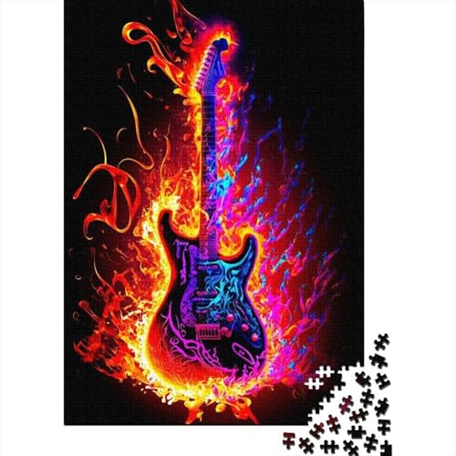 Gitarre 1000 Teile Puzzle Für Die Ganze Familie interessant Impossible Puzzle Clevere Rätsel Geschenk 1000pcs (75x50cm) von PHQAZWSXE