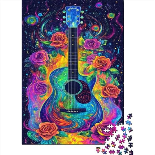 Gitarre 1000 Teile Puzzle Für Die Ganze Familie interessant Impossible Puzzle Clevere Rätsel Weihnachtspuzzle 1000pcs (75x50cm) von PHQAZWSXE