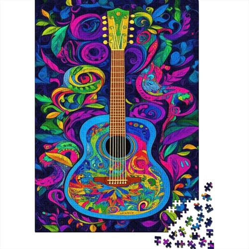 Gitarre 1000 Teile Puzzle Für Erwachsene Und Kinder interessant Erwachsenenpuzzle Geschicklichkeitsspiel Weihnachtspuzzle 1000pcs (75x50cm) von PHQAZWSXE
