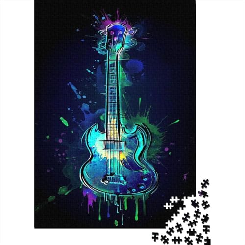 Gitarre 1000 Teile Puzzle Für Erwachsene interessant Erwachsenenpuzzle Clevere Rätsel Geschenk 1000pcs (75x50cm) von PHQAZWSXE
