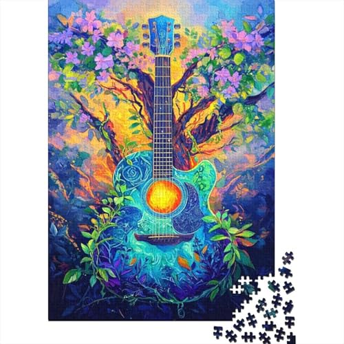 Gitarre 1000 Teile Puzzle Für Erwachsene interessant Erwachsenenpuzzle Clevere Rätsel Geschenk 1000pcs (75x50cm) von PHQAZWSXE