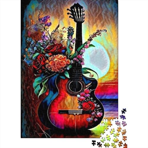 Gitarre 1000 Teile Puzzle Für Erwachsene interessant Erwachsenenpuzzle Clevere Rätsel Weihnachtspuzzle 1000pcs (75x50cm) von PHQAZWSXE
