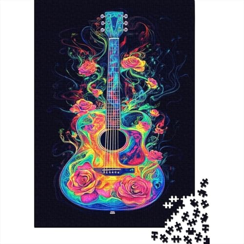 Gitarre 1000 Teile Puzzle Für Erwachsene interessant Erwachsenenpuzzle Geschicklichkeitsspiel Weihnachtspuzzle 1000pcs (75x50cm) von PHQAZWSXE