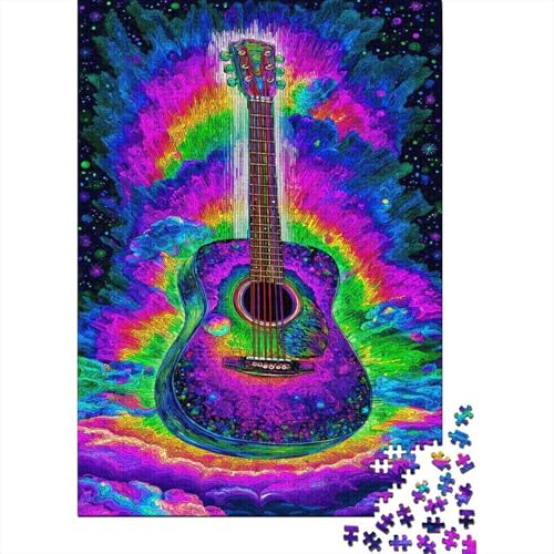 Gitarre Puzzle 1000 Teile Für Die Ganze Familie interessant Erwachsenenpuzzle Clevere Rätsel Geschenk 1000pcs (75x50cm) von PHQAZWSXE