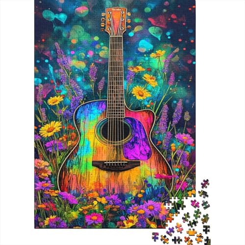 Gitarre Puzzle 1000 Teile Für Die Ganze Familie interessant Erwachsenenpuzzle Geschicklichkeitsspiel Geschenk 1000pcs (75x50cm) von PHQAZWSXE