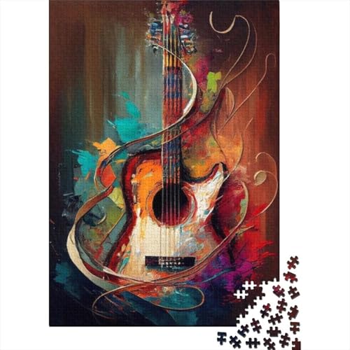 Gitarre Puzzle 1000 Teile Für Die Ganze Familie interessant Erwachsenenpuzzle Geschicklichkeitsspiel Geschenk 1000pcs (75x50cm) von PHQAZWSXE