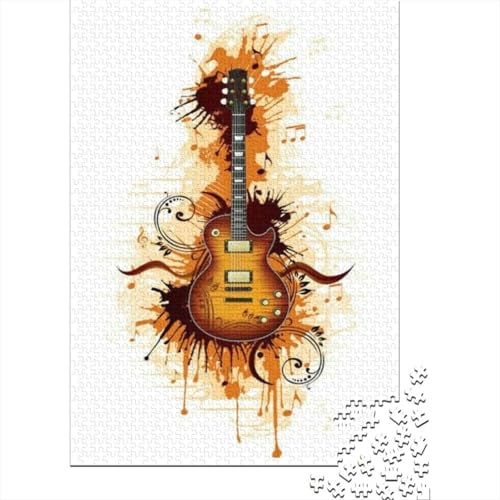 Gitarre Puzzle 1000 Teile Für Die Ganze Familie interessant Erwachsenenpuzzle Geschicklichkeitsspiel Weihnachtspuzzle 1000pcs (75x50cm) von PHQAZWSXE