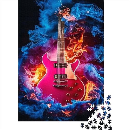 Gitarre Puzzle 1000 Teile Für Die Ganze Familie interessant Impossible Puzzle Clevere Rätsel Geschenk 1000pcs (75x50cm) von PHQAZWSXE