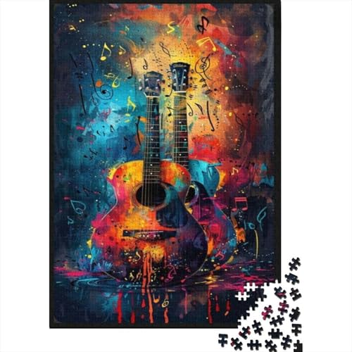 Gitarre Puzzle 1000 Teile Für Die Ganze Familie interessant Impossible Puzzle Clevere Rätsel Geschenk 1000pcs (75x50cm) von PHQAZWSXE