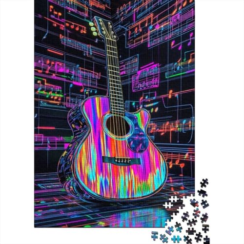 Gitarre Puzzle 1000 Teile Für Erwachsene Und Kinder interessant Erwachsenenpuzzle Clevere Rätsel Geschenk 1000pcs (75x50cm) von PHQAZWSXE