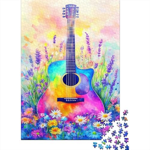 Gitarre Puzzle 1000 Teile Für Erwachsene Und Kinder interessant Erwachsenenpuzzle Geschicklichkeitsspiel Weihnachtspuzzle 1000pcs (75x50cm) von PHQAZWSXE