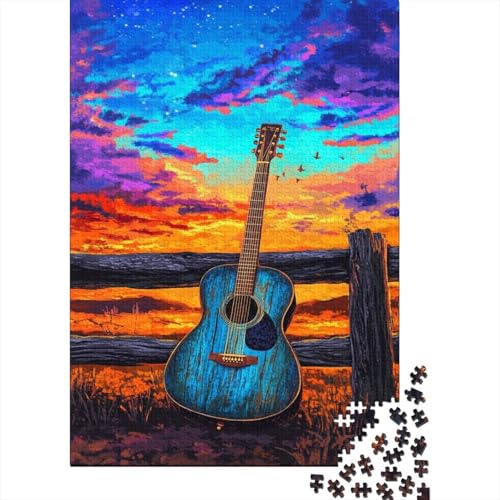 Gitarre Puzzle 1000 Teile Für Erwachsene Und Kinder interessant Impossible Puzzle Clevere Rätsel Weihnachtspuzzle 1000pcs (75x50cm) von PHQAZWSXE