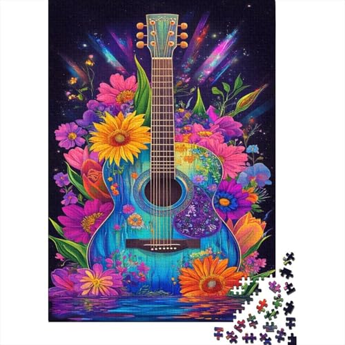 Gitarre Puzzle 1000 Teile Für Erwachsene Und Kinder interessant Impossible Puzzle Geschicklichkeitsspiel Geschenk 1000pcs (75x50cm) von PHQAZWSXE