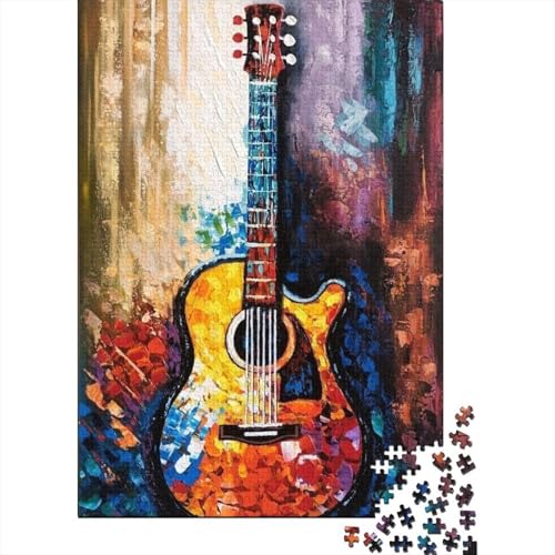 Gitarre Puzzle 1000 Teile Für Erwachsene Und Kinder interessant Impossible Puzzle Geschicklichkeitsspiel Geschenk 1000pcs (75x50cm) von PHQAZWSXE