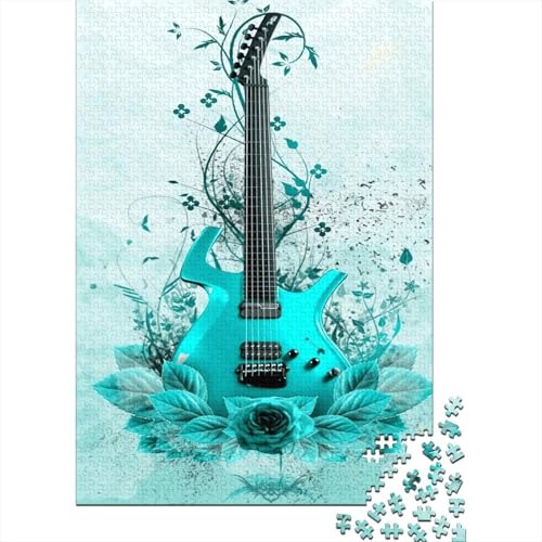 Gitarre Puzzle 1000 Teile Für Erwachsene interessant Erwachsenenpuzzle Clevere Rätsel Geschenk 1000pcs (75x50cm) von PHQAZWSXE