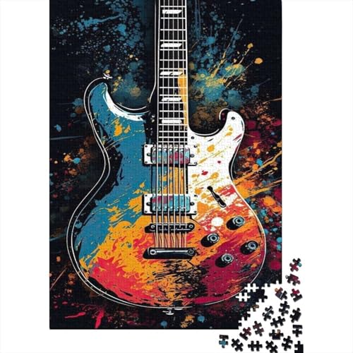 Gitarre Puzzle 1000 Teile Für Erwachsene interessant Erwachsenenpuzzle Clevere Rätsel Weihnachtspuzzle 1000pcs (75x50cm) von PHQAZWSXE