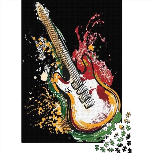 Gitarre Puzzle 1000 Teile Für Erwachsene interessant Erwachsenenpuzzle Clevere Rätsel Weihnachtspuzzle 1000pcs (75x50cm) von PHQAZWSXE