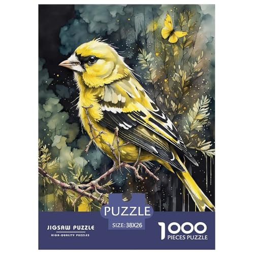 Goldfinch 1000 Teile Puzzle Für Erwachsene Und Kinder Tiere Impossible Puzzle Clevere Rätsel Geschenk 38x26cm/1000pcs von PHQAZWSXE