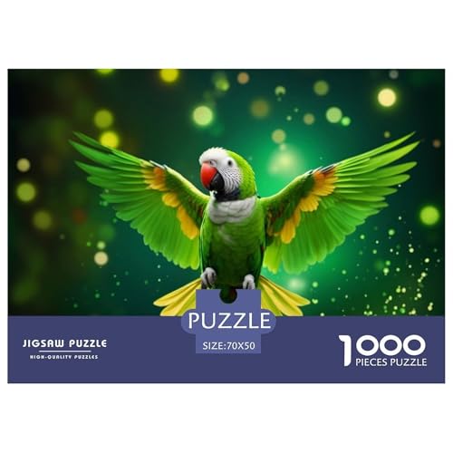 Green Papagei 1000 Teile Puzzle Für Erwachsene Tiere Impossible Puzzle Clevere Rätsel GescHühnerk 70x50cm/1000pcs Green Papagei 1000 Teile Puzzle Für Erwachsene Tiere Impossible Puzzle Clevere Rätsel GescHühnerk 70x50cm/1000pcs von PHQAZWSXE
