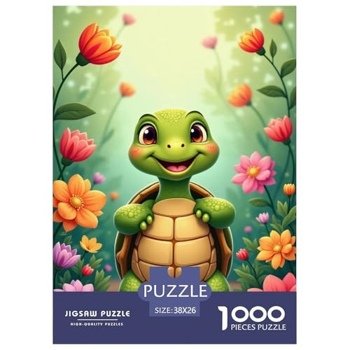 Grüne Schildkröte Puzzle 1000 Teile Für Die Ganze Familie Tiere Erwachsenenpuzzle Geschicklichkeitsspiel Weihnachtspuzzle 38x26cm/1000pcs von PHQAZWSXE