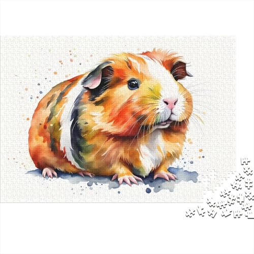 Guineeschwein 1000 Teile Puzzle Für Die Ganze Familie Tiere Erwachsenenpuzzle Geschicklichkeitsspiel Weihnachtspuzzle 1000pcs (75x50cm) von PHQAZWSXE