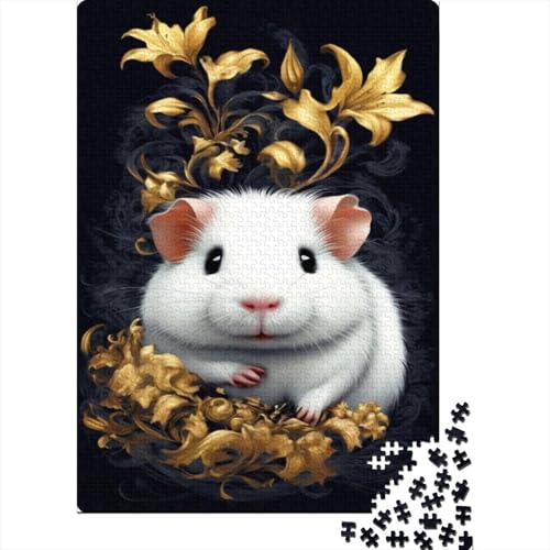 Guineeschwein Puzzle 1000 Teile Für Die Ganze Familie Tier Impossible Puzzle Geschicklichkeitsspiel Weihnachtspuzzle 1000pcs (75x50cm) von PHQAZWSXE