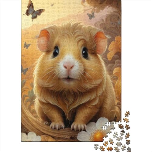 Guineeschwein Puzzle 1000 Teile Für Erwachsene Tier Erwachsenenpuzzle Clevere Rätsel Weihnachtspuzzle 1000pcs (75x50cm) von PHQAZWSXE