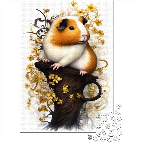 Guineeschwein Puzzle 1000 Teile Für Erwachsene Tier Impossible Puzzle Geschicklichkeitsspiel Weihnachtspuzzle 1000pcs (75x50cm) von PHQAZWSXE