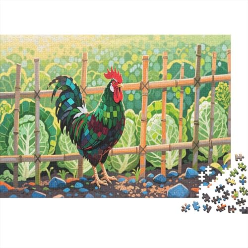 Hahn 1000 Teile Puzzle Für Die Ganze Familie Tier Erwachsenenpuzzle Clevere Rätsel Weihnachtspuzzle 1000pcs (75x50cm) von PHQAZWSXE