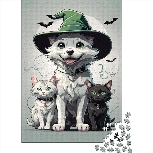Halloween 1000 Teile Puzzle Für Erwachsene Und Kinder interessant Erwachsenenpuzzle Clevere Rätsel Geschenk 1000pcs (75x50cm) von PHQAZWSXE