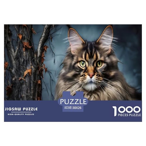 Halloween Katze 1000 Teile Puzzle Für Erwachsene Und Kinder interessant Impossible Puzzle Clevere Rätsel Weihnachtspuzzle 38x26cm/1000pcs Halloween Katze 1000 Teile Puzzle Für Erwachsene Und Kinder interessant Impossible Puzzle Clevere Rätsel Weihnachtspuzzle 38x26cm/1000pcs von PHQAZWSXE