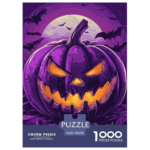 Halloween Kürbis Puzzle 1000 Teile Für Die Ganze Familie interessant Impossible Puzzle Clevere Rätsel Geschenk 70x50cm/1000pcs von PHQAZWSXE