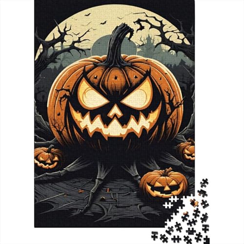 Halloween Kürbis Puzzle 1000 Teile Für Die Ganze Familie interessant Impossible Puzzle Geschicklichkeitsspiel Geschenk 1000pcs (75x50cm) von PHQAZWSXE