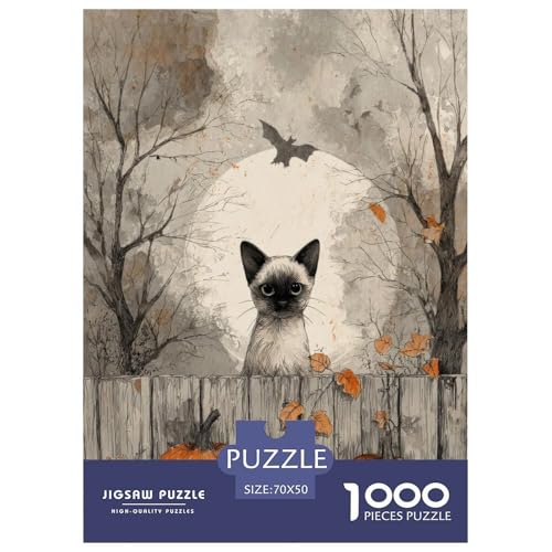 Halloween Puzzle 1000 Teile Für Die Ganze Familie interessant Impossible Puzzle Geschicklichkeitsspiel Geschenk 70x50cm/1000pcs von PHQAZWSXE