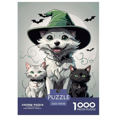 Halloween Puzzle 1000 Teile Für Erwachsene Und Kinder interessant Impossible Puzzle Clevere Rätsel Geschenk 70x50cm/1000pcs von PHQAZWSXE