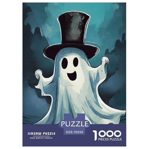 Halloween Puzzle 1000 Teile Für Erwachsene Und Kinder interessant Impossible Puzzle Geschicklichkeitsspiel Weihnachtspuzzle 70x50cm/1000pcs von PHQAZWSXE