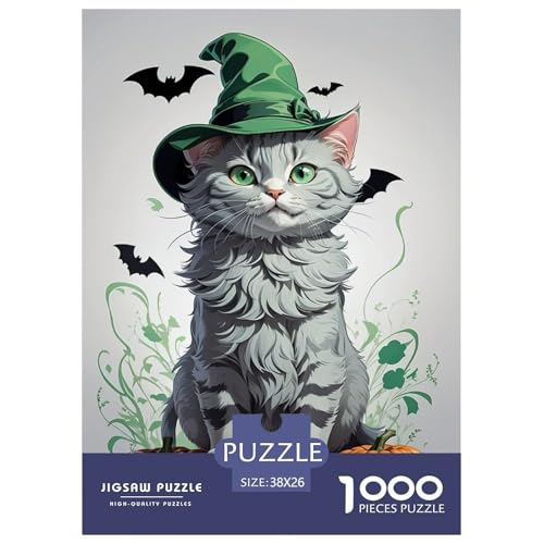 Halloween Puzzle 1000 Teile Für Erwachsene interessant Impossible Puzzle Clevere Rätsel Geschenk 38x26cm/1000pcs von PHQAZWSXE