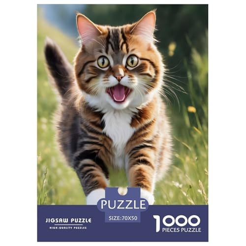 Happy Katze Puzzle 1000 Teile Für Die Ganze Familie interessant Impossible Puzzle Clevere Rätsel Geschenk 70x50cm/1000pcs Happy Katze Puzzle 1000 Teile Für Die Ganze Familie interessant Impossible Puzzle Clevere Rätsel Geschenk 70x50cm/1000pcs von PHQAZWSXE