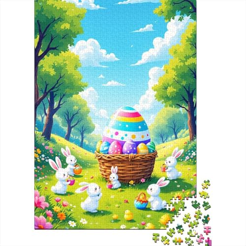 Hase Puzzle 1000 Teile Für Erwachsene Tier Impossible Puzzle Geschicklichkeitsspiel Weihnachtspuzzle 1000pcs (75x50cm) von PHQAZWSXE