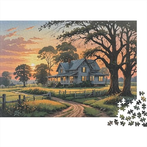 Haus Puzzle 1000 Teile Für Erwachsene Und Kinder interessant Impossible Puzzle Geschicklichkeitsspiel Geschenk 1000pcs (75x50cm) von PHQAZWSXE