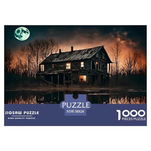Haus Puzzle 1000 Teile Für Erwachsene interessant Erwachsenenpuzzle Geschicklichkeitsspiel Geschenk 38x26cm/1000pcs von PHQAZWSXE