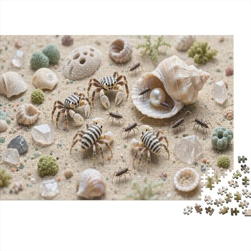Hermit Krebs 1000 Teile Puzzle Für Die Ganze Familie Tier Erwachsenenpuzzle Geschicklichkeitsspiel GescHennek 1000pcs (75x50cm) von PHQAZWSXE